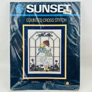 Dimensions Sunset 2977‎ My Mother Counted Cross Stitch Kit